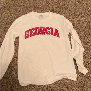 White long sleeve Georgia Bulldogs t shirt